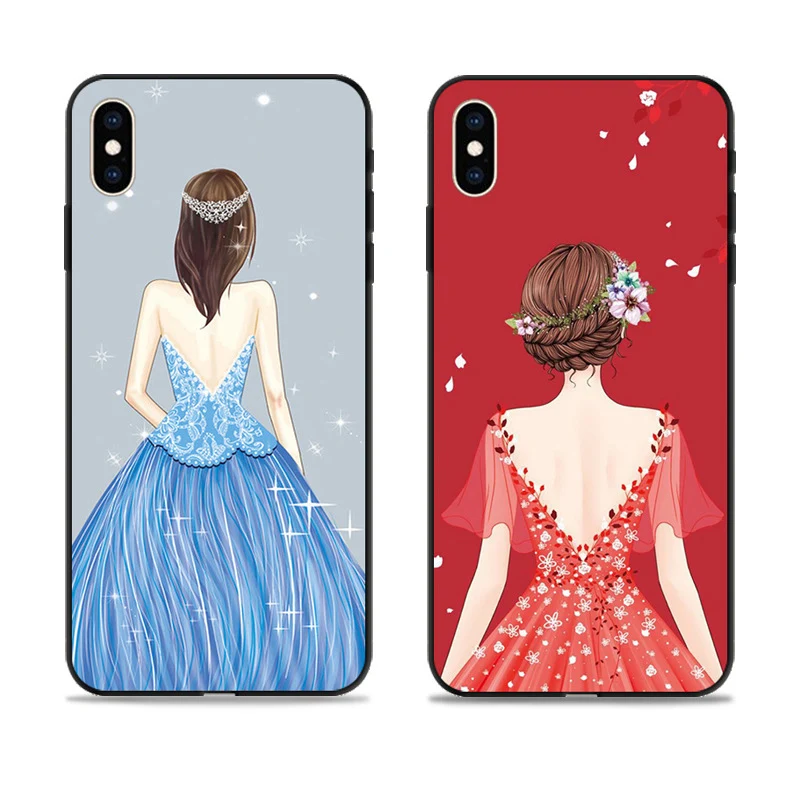 Чехол 5 8 &quotдля iphone X милый Дамский мягкий чехол для телефона защитный 10 чехлы