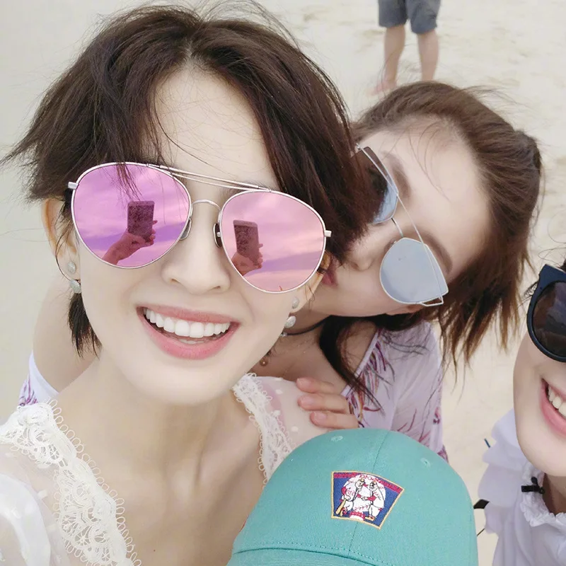 

Round Big Box Sunglasses New Men And Women Stars With Models Fashion Retro Sunglasses Driving Outdoor Sun Glasses