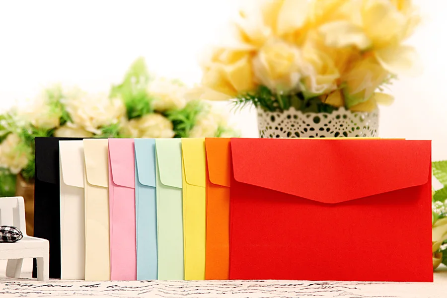 Xe98761 Цвет пустой конверты 125x175 мм открытки конверты Поздравительные открытки конверты 100 шт