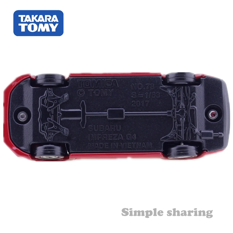 Takara TOMY TOMICA № 78 SUBARU IMPREZA набор моделей 1:63 миниатюрный литая машина забавные