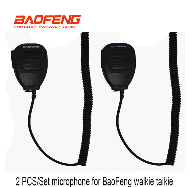 

2 pcs/set microphone for Baofeng uv-5R Walkie Talkie Baofeng microphone Speaker Mic for UV-5R UV-5RA UV-5RE UV-3R UV-82 UV-8D