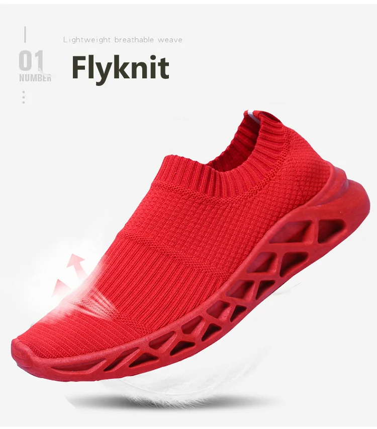 Мужская обувь; летние кроссовки Flyknit; дышащая повседневная обувь; лоферы на плоской подошве; мужские теннисные легкие удобные Прогулочные кроссовки