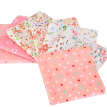 7 шт. хлопковая ткань оранжевая Серия квадратов стеганая ткань кварталы лоскутное шитье стеганая ткань DIY ремесла 25*25 см