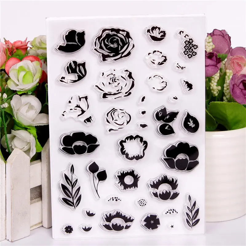Rubber Silicone Clear Stamps for Scrapbooking Tampons Transparents Seal Background Stamp Card