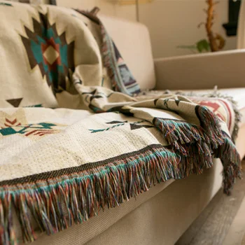 Bohemian Geometric Blanket 2