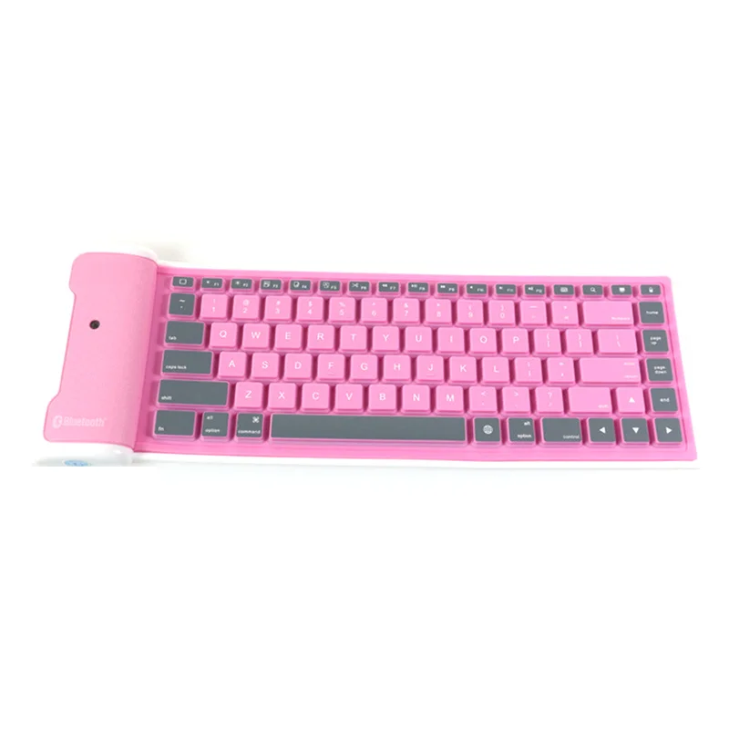 

Portable Bluetooth Wireless Soft Silicone Keyboard for Laptop for IPad New Smart Phone Keyboard Foldable Waterproof Universal