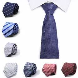 Классический шелковый Для мужчин галстук плед галстуки 8 см зеленый синий Галстуки для Для мужчин праздничная одежда Бизнес костюм