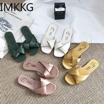 

Summer Slippers Women Beach Slippers shoes Boho Sea Flip Flops Sandals Slipper Casual Non-Slip On Slide Shoes Y10187