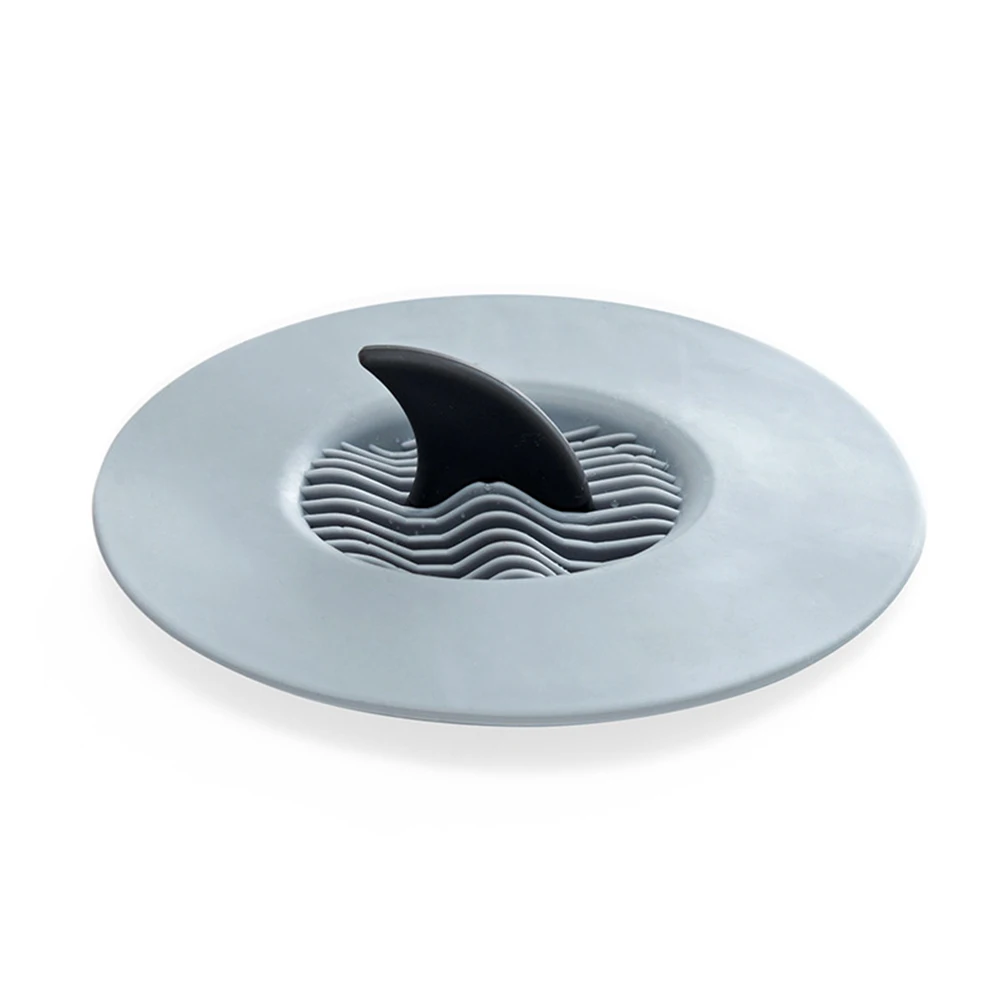 Shark Silicone Bathroom Drain Stopper Sink Water Filter Anti blocking Strainer Kitchen Basin Floor Drain Protector Hair Catcher