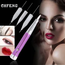 Перманентный макияж машина комплект с иглами и кончиками бровей губ подводка микроблейдинг Цифровая Электрическая Машина ручка татуировки наборы