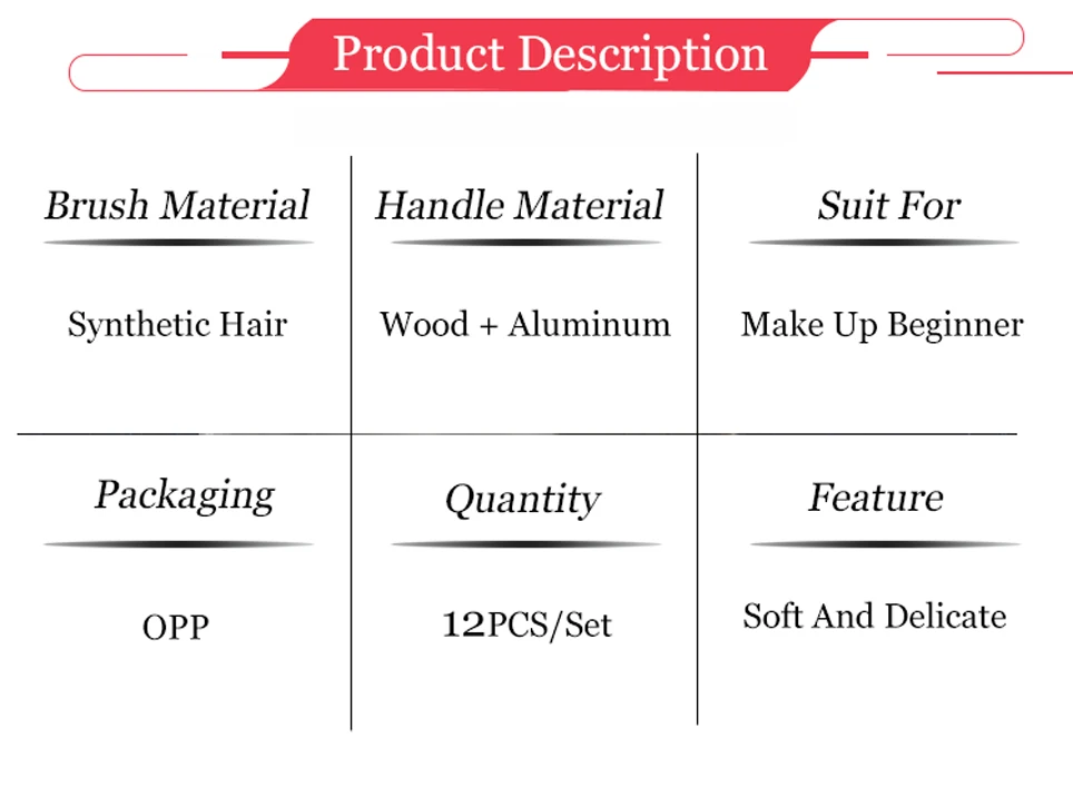 12 шт. Профессиональные кисти для макияжа уникальные синтетические волосы красивый макияж набор кистей основа порошок Косметика