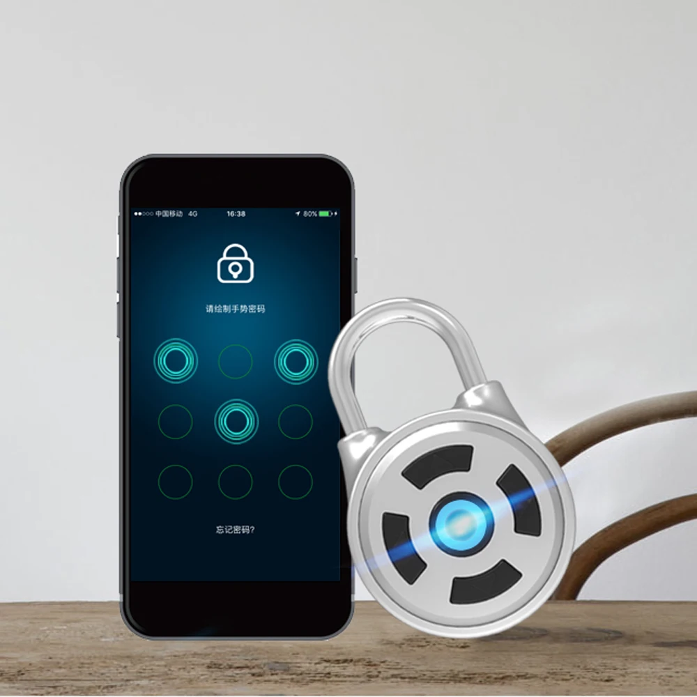 Mini Smart Lock BT Keyless Android IOS APP Button Password Unlock