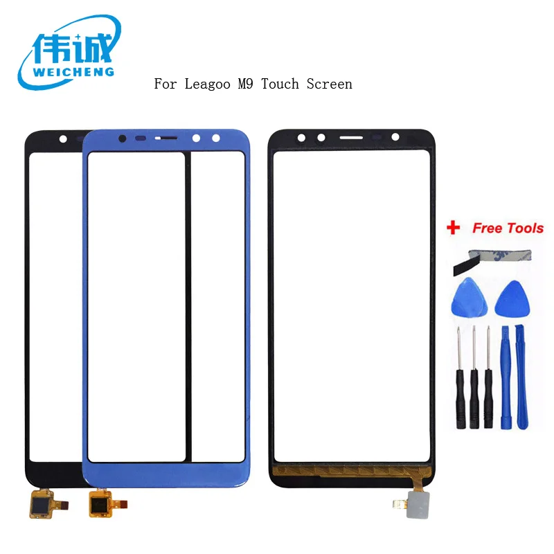 

WEICHENG 5.5'' Black/Blue For Leagoo M9 Touch Panel Front Glass Tested Well Touch Screen Digitizer Panel Lens Sensor Touchscreen