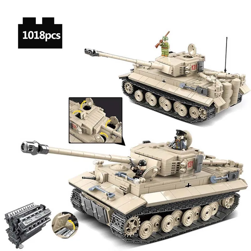 

Military series WW2 Half tracked personnel carrier Battle of Stalingrad Panzer IV Tank Building Blocks Toys for Children gifts