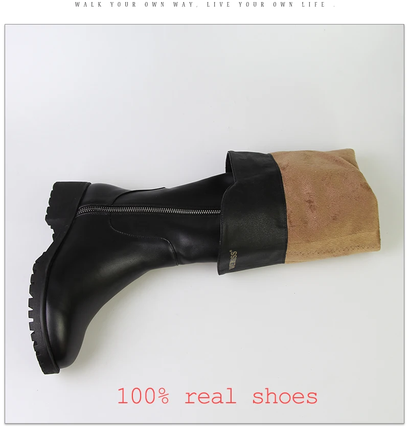 WETKISS/; фирменный дизайн; модные рыцарские сапоги; Зимние Сапоги выше колена из натуральной кожи; женская обувь на квадратном каблуке с боковой молнией