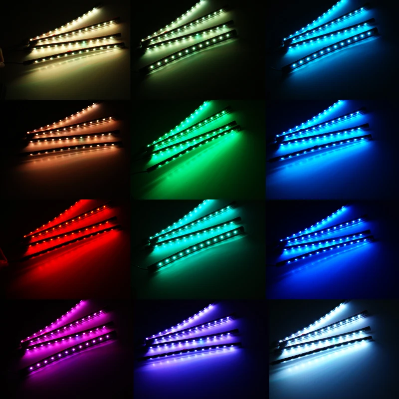 RXZ RGB светодиодный usb беспроводной пульт дистанционного управления/музыка/Управление интерьерная лампа атмосферная лампа для салона автомобиля светодиодная RGB лента для дома USB разъем
