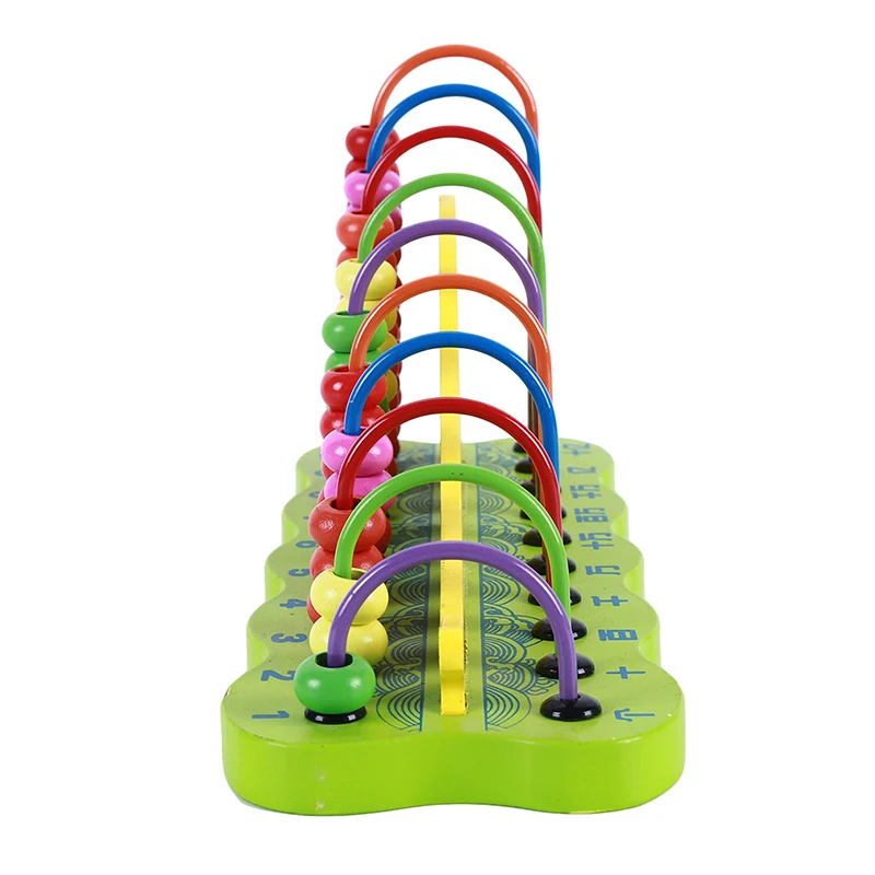 Ранние Обучающие Развивающие деревянные Математические Игрушки для детских красочных сложение вычитание расчет стеллаж для выставки товаров игрушечные счеты для Детский подарок