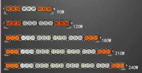 16,6 дюймов 90 Вт 22 дюйма 120 Вт Светодиодный светильник комбинированный луч белый+ янтарный двойной цвет Однорядный светильник s бар КРИ чипы 9-30 в