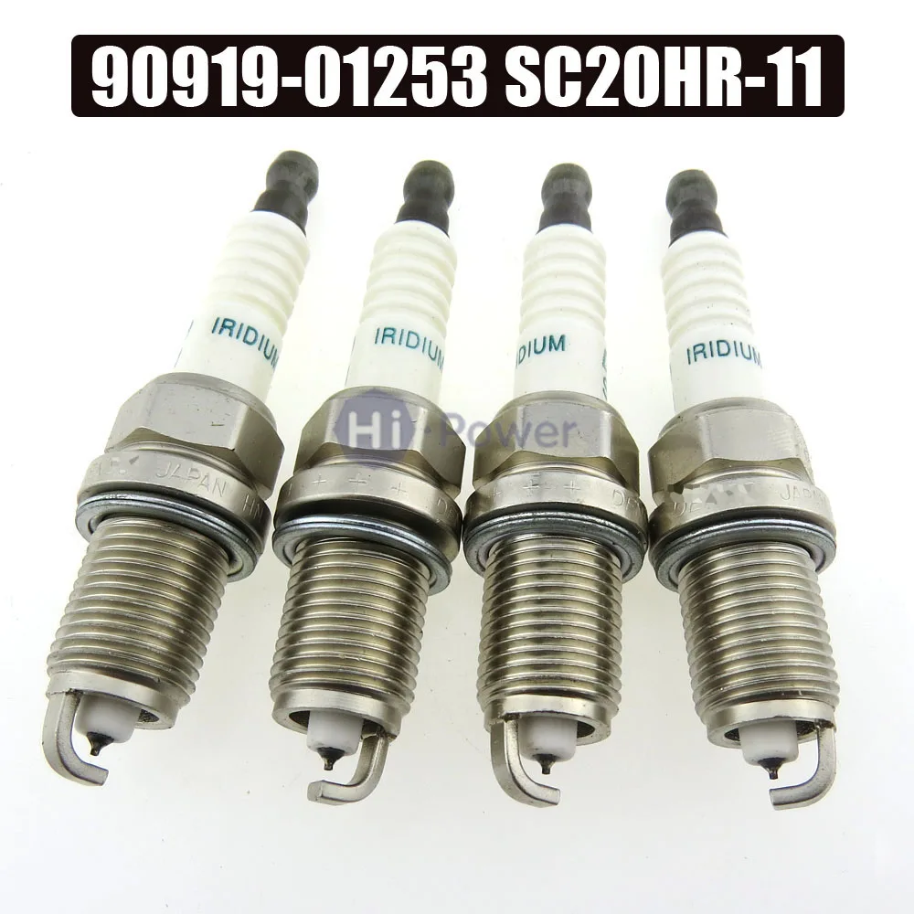 Iridium Spark Plug for Toyota Corolla Matrix Scion Lexus 90919-01253 SC20HR11 90919-01275 4912 53159091901253 SC20HR-11 04
