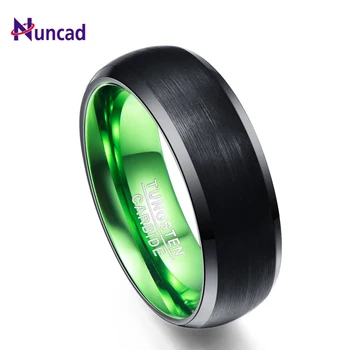 

Nuncad dropshipping 3.0MM thick Men's party ring black dome frosted surface tungsten steel ring with free shipping T054R