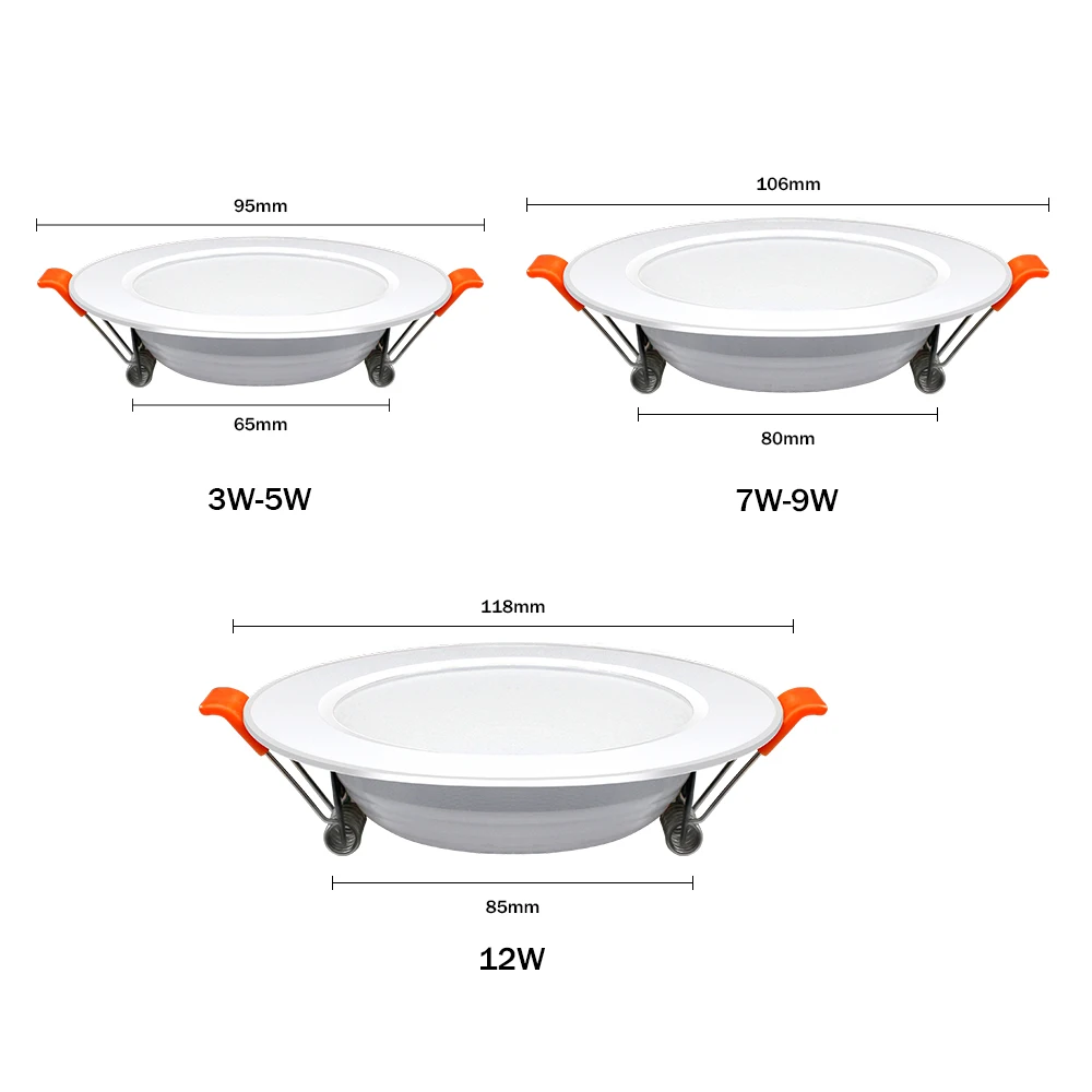 Светодиодный светильник 3 Вт, 5 Вт, 7 Вт, 9 Вт, 12 Вт, встраиваемый потолочный светодиодный светильник, теплый белый, холодный белый светодиодный потолочный светильник для спальни, кухни, внутреннего освещения, точечный светильник