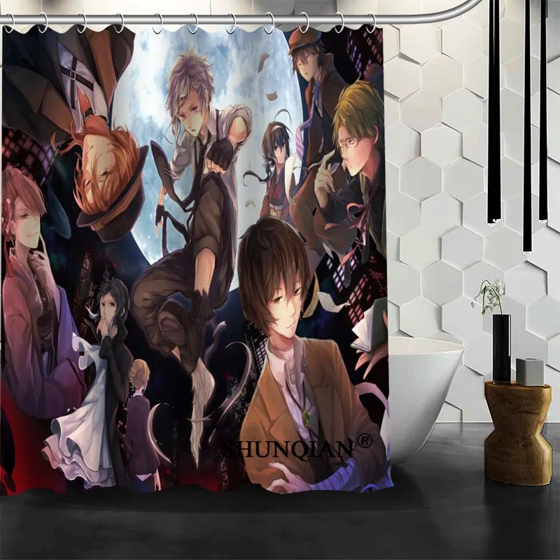 Штора для душа ShunQian Bungou Stray Dogs забавная ванной комнаты водонепроницаемая