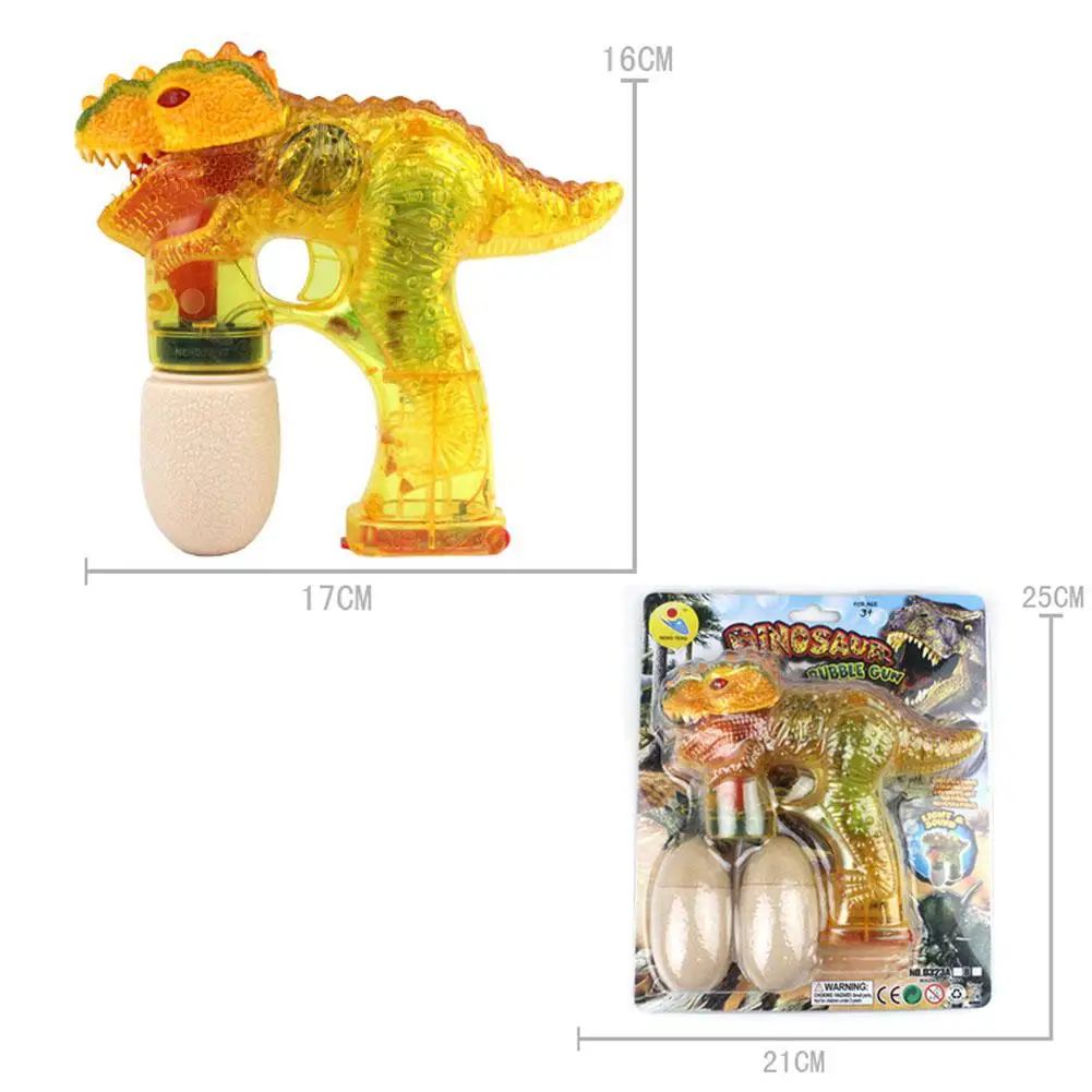 LeadingStar Children Dinosaur Bubble Maker Electric Bubble Gun with Music Light as Perfect Gift for Kids