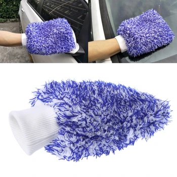 

OOTDTY Oversize Big Size Car Wash Microfiber Mitt Glove Auto Clean Home Dusting Tools