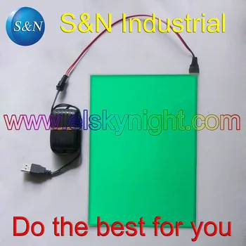 

A5 size Grass Green el sheet el panel el back light with 5V USB controller Steady on for advertising or decoration free shipping