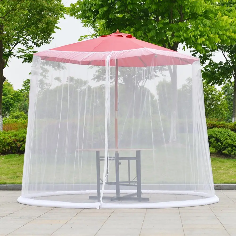 Чехол зонтика москитная сетка экран для патио Настольный зонтик садовая колода мебель на молнии сетка корпус оттенок покрытия ткань