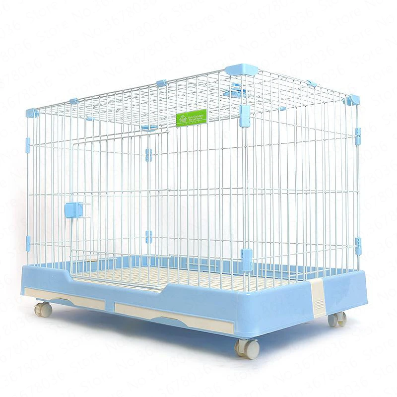 NEW Dog Kennel Pet Cage with Toilet& Wheel for Small Dog Cute Pet Cat Cage Villa Pet Supplies Cat Toy Dog Cage S/M/L Size