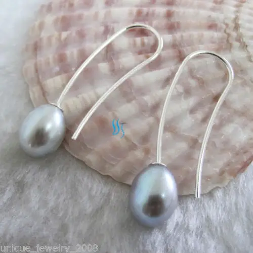 

Fashion 7.5*9mm Gray Freshwater Pearl Earrings