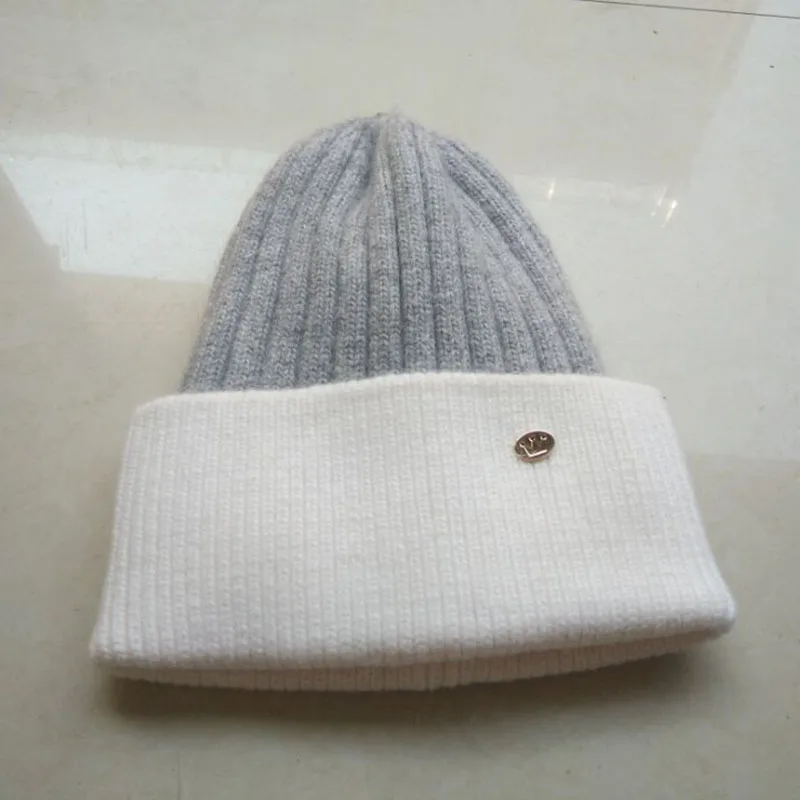 Высококачественные Лоскутные вязаные шапочки Skullies Beanies, женские теплые мягкие кашемировые шерстяные шапочки, весенние зимние шапки для женщин