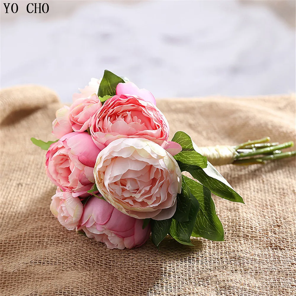 artificial flowers peony bouquet  (2)