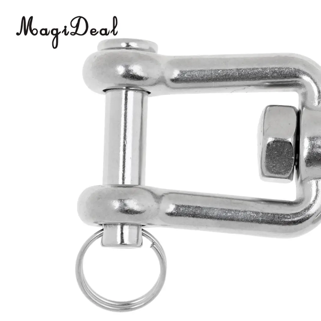 MagiDeal Snap Swivel 304 Stainless Steel Heavy Duty Snap Shackle D Ring Shackle Kayak Marine Boat Hardware 3 Size for Canoe Boat