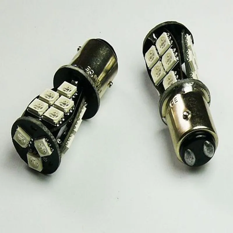 

Free shipping 10pcs/lot P21/5W 380 BAY15D 1157 Rouge 18 Smd Can Bus LED Feux Stop Ampoules Voiture