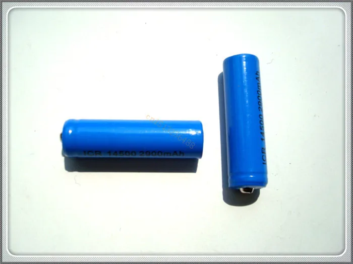 

4PCS/lot New 14500 Rechargeable lithium battery flashlight battery 3.7 V 14500 2900mah lithium battery Free Shipping