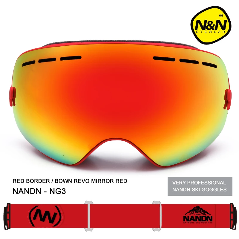 NANDN ski goggles snowboard double layers UV400 anti-fog big ski mask glasses skiing NANDN ski goggles snowboard double layers UV400 anti-fog big ski mask glasses skiing