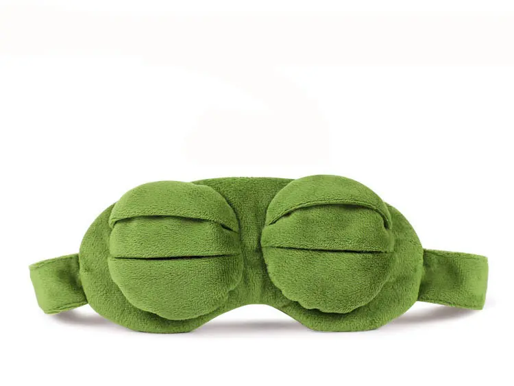 Забавная креативная маска для глаз Pepe the Frog Sad 3D мультяшная плюшевая сна милый
