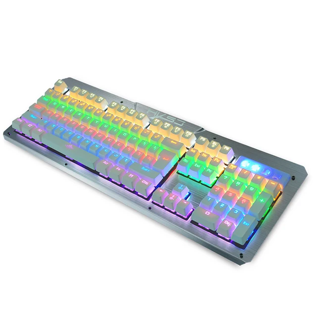 Best Offers Landas USB Wired Gaming Keyboard Mechanical For Gamer Cool Backlit Game Keyboard  With Blue Switches For Desktop Laptop PC