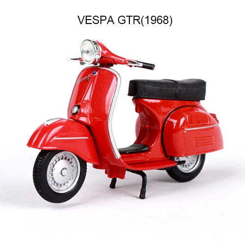 Maisto 1:18 модели мотоциклов VESPA Piaggio 1968GTR модель велосипедная база литая под давлением мото детская игрушка для коллекции подарков - Цвет: 1968GTR