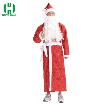 

Russia Christmas Santa Claus Costume Cosplay Santa Claus Clothes Xmas Suit Christmas Costume Fancy Dress For 175cm-198cm Adults