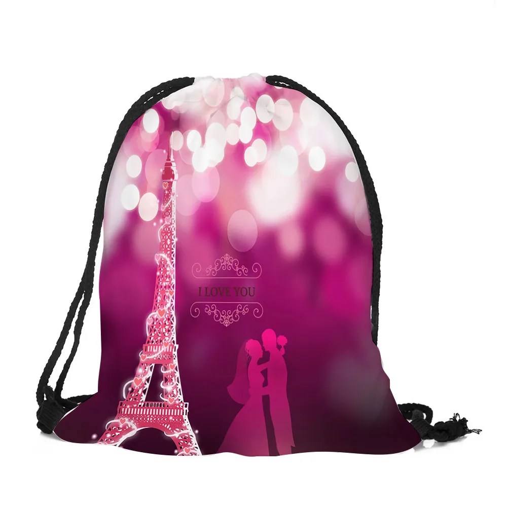 

Sleeper #5001 Valentine's Day Drawstring Bag Sack Sport Gym Travel Outdoor Backpack Drawstbags colorful best gift free shipping