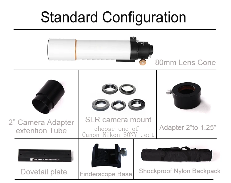 Angeleyes Astronomical Telescope OTA Series 80BT 80x400 Rotatable 360 degree Photography Refraction Lens