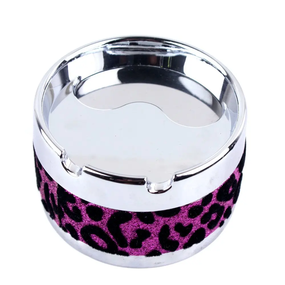 Small Steel Cigarette Ashtray Portable Round Shape Car Ashtray with