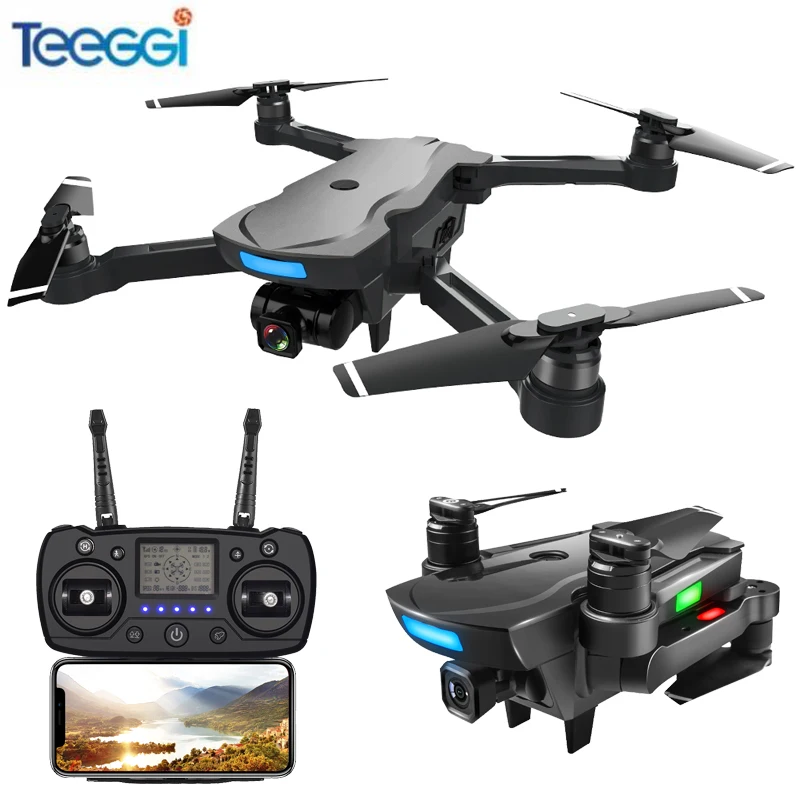 Teeggi CG033 бесщеточный gps FPV RC Дрон с 1080P HD WiFi Gimbal камера или нет Вертолет камеры