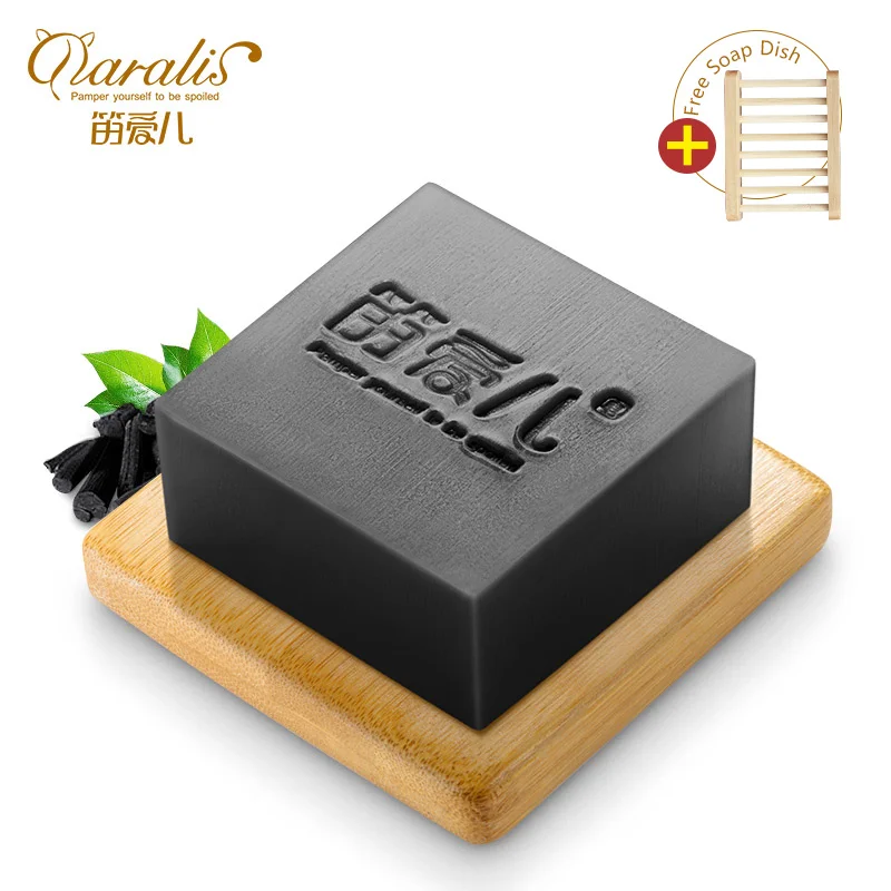

Bamboo Charcoal Handmade Soap Blackhead Removal Face Cleanser Oil Control Hand Made Facial Soap Pore Shrinkage Soap Shave Unisex