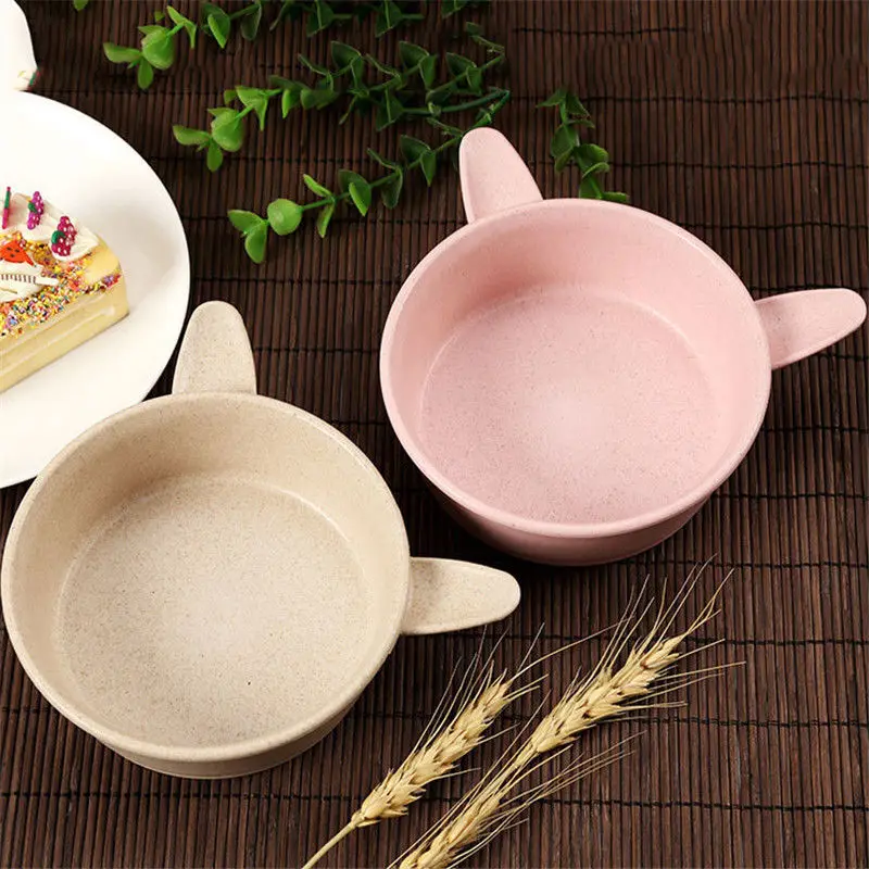 JX-LCLYL 4 Colors Baby Kids Eating Feeding Food Grade BPA Free Bowl Spoon Set