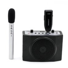 OXLasers Portable 2.4G Wireless Megaphone and Microphone system with remote control FM for tour guide teacher and conference oxlasers high quality 2 4g usb wireless dynamic microphone for conference teacher and speech mic free shipping