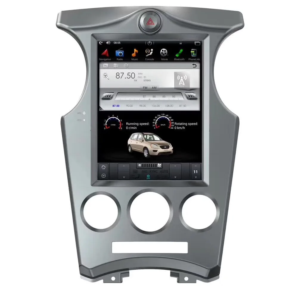 Excellent Chogath car multimedia player android android 7.1 Tesla style Manual A/C for Kia Carens 2006-2013 1
